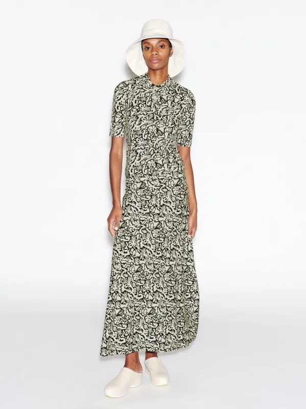 FLARED MAXI SKIRT - ABSTRACT NATURE made by Rosetta Getty