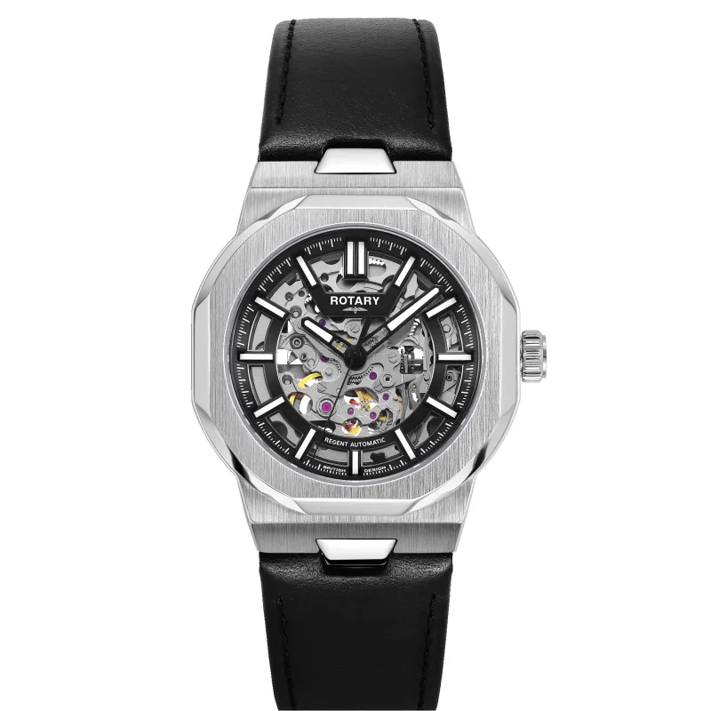 EX-SAMPLE - Rotary Regent Skeleton Automatic Watch - GS05495/04 sold by Rotary Watches