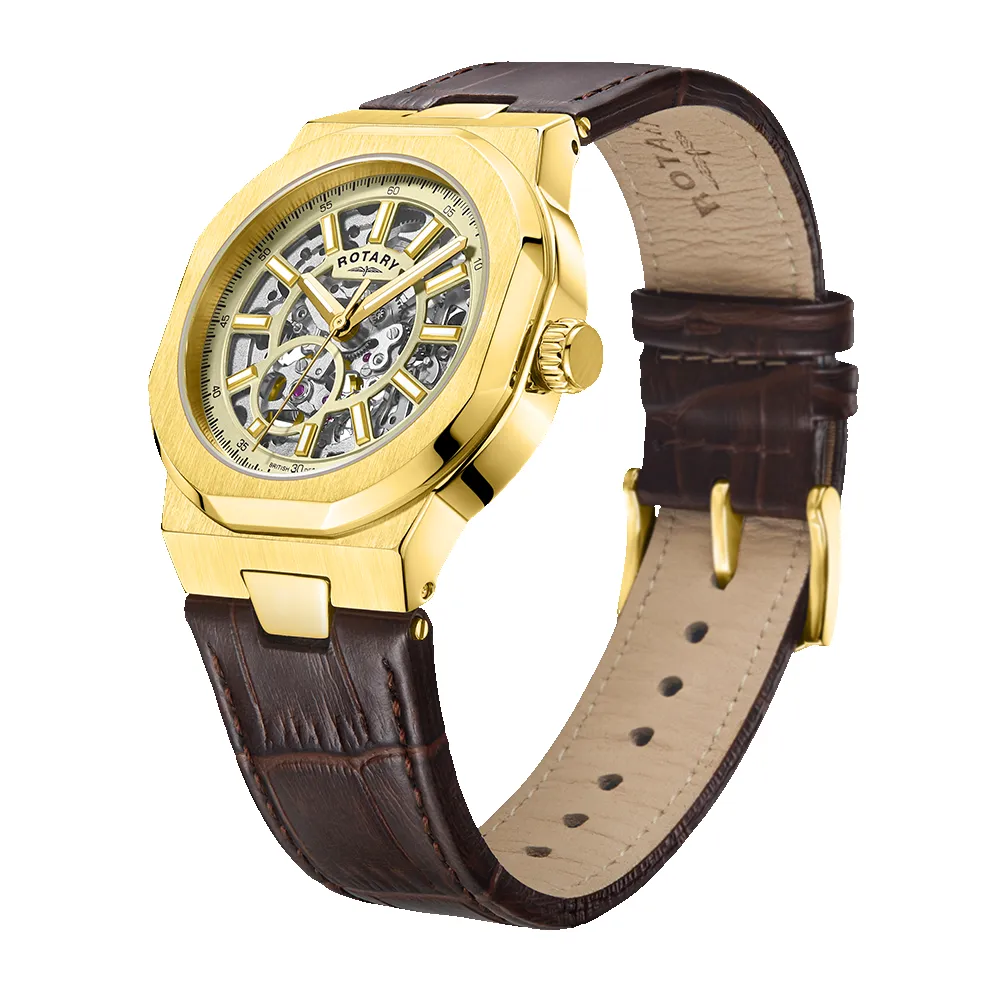 EX-SAMPLE - Rotary Regent Skeleton Watch - GS05418/03 sold by Rotary Watches product image thumbnail 3