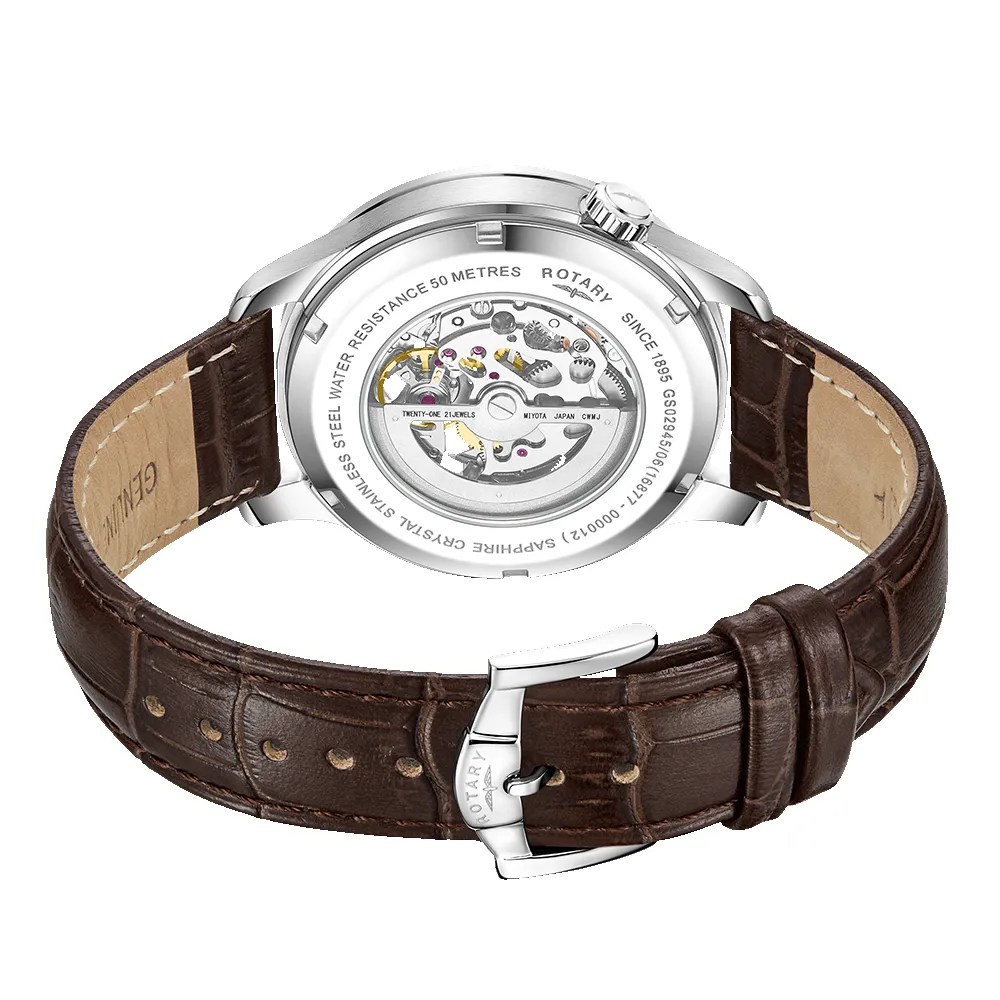 EX-SAMPLE - Rotary Greenwich Skeleton Watch - GS02945/06 sold by Rotary Watches product image thumbnail 3