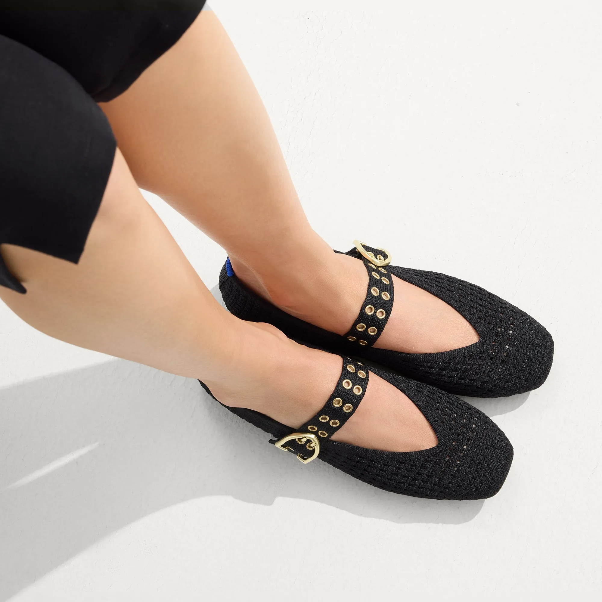 The Max Buckle Mary Jane - Black Mesh sold by Rothy's product image thumbnail 3