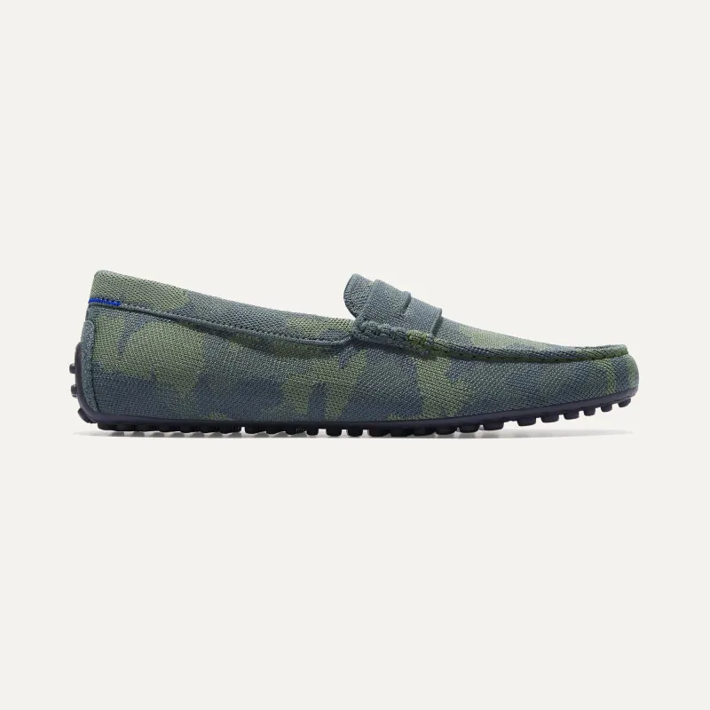 The Driving Loafer - Forest Camo sold by Rothy's