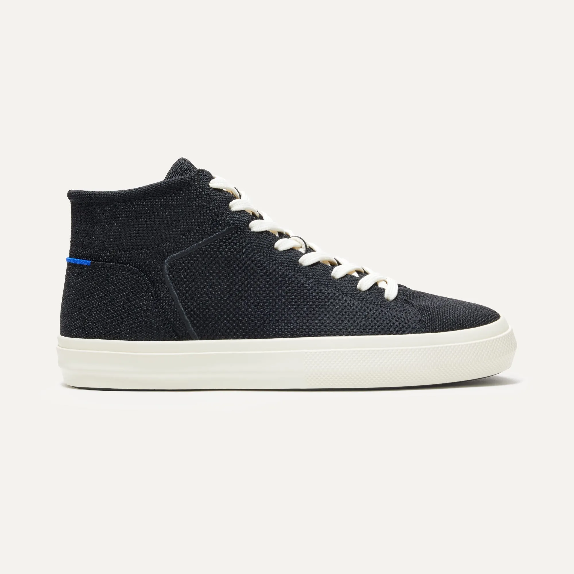 The Men's High Top Sneaker - Black sold by Rothy's