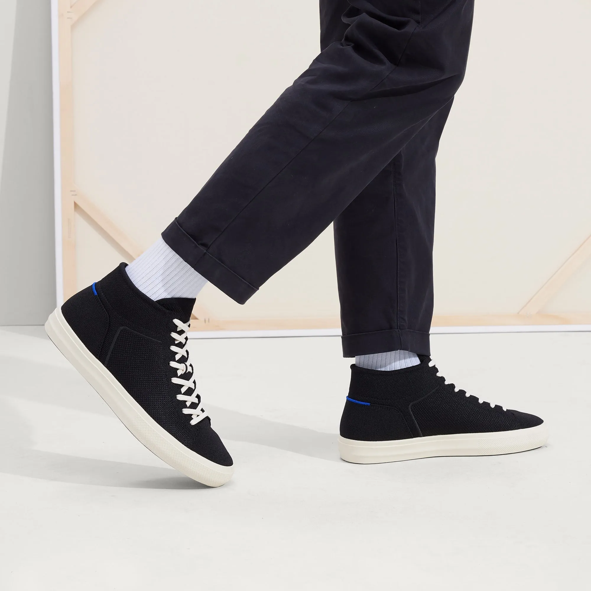 The Men's High Top Sneaker - Black sold by Rothy's product image thumbnail 2
