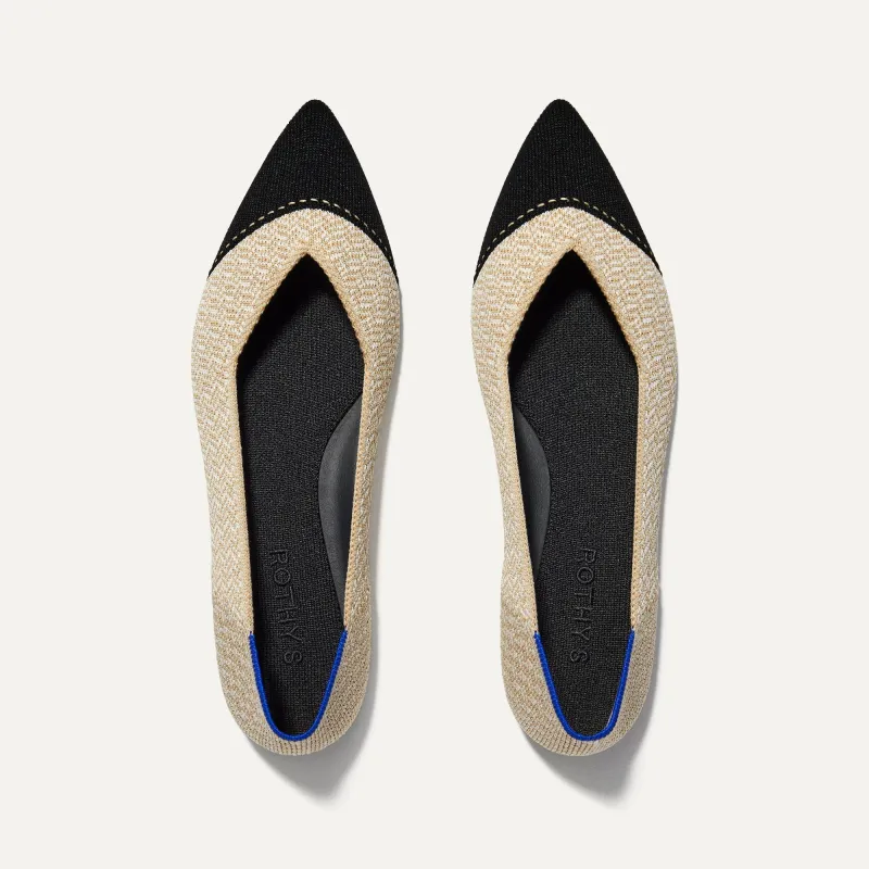 The Point II - Cream Herringbone sold by Rothy's