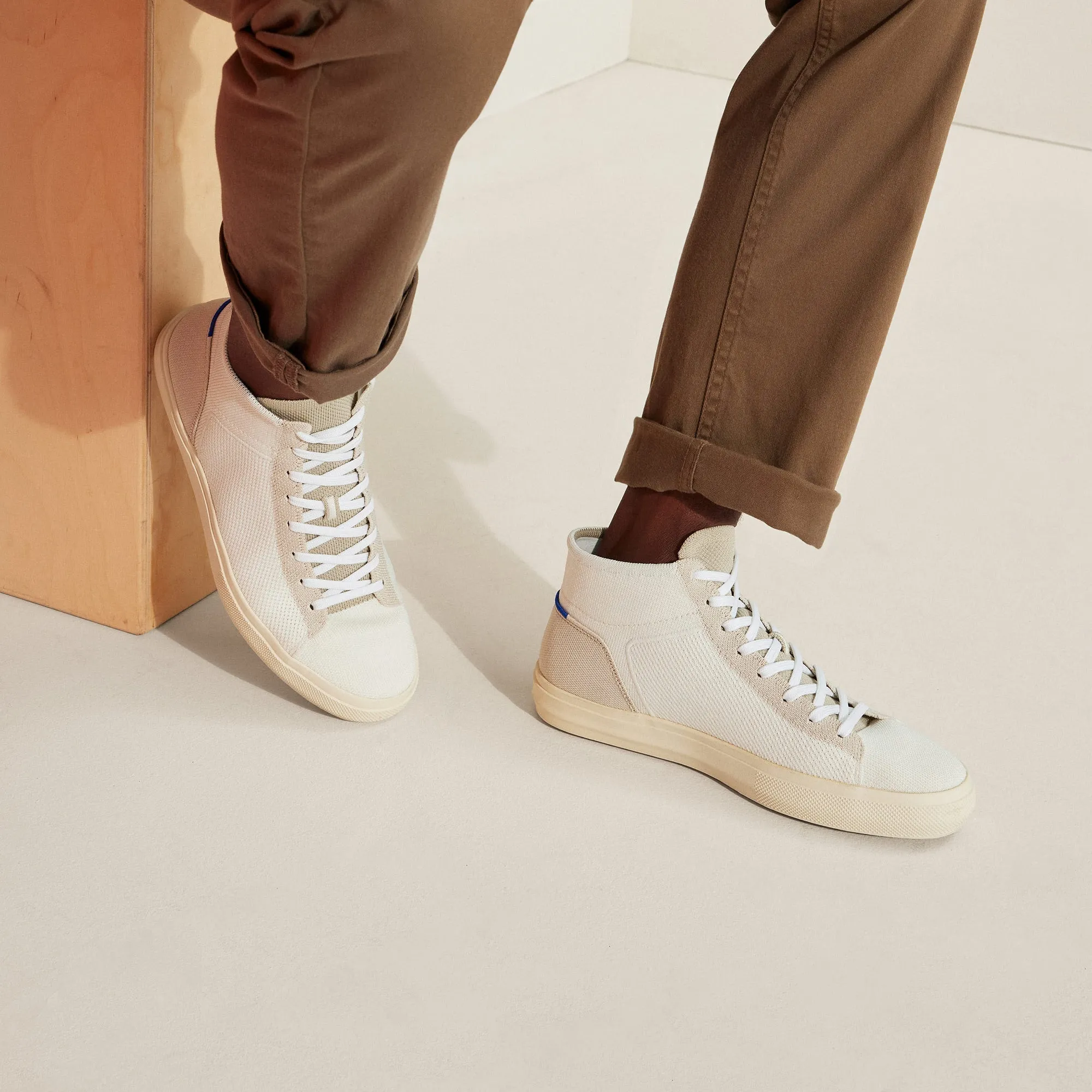 The Men's High Top Sneaker - Sand Dune sold by Rothy's product image thumbnail 2