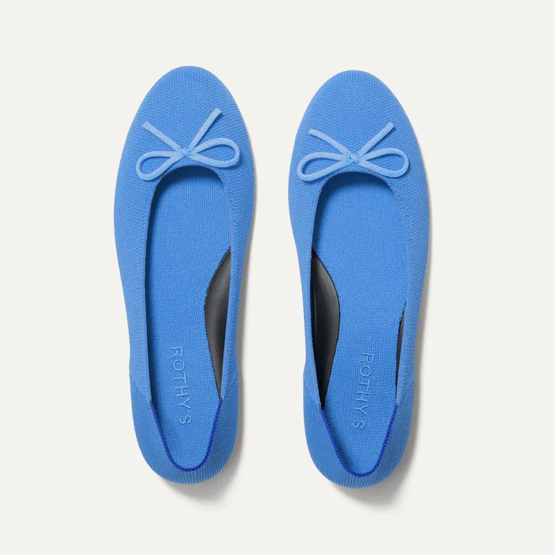 The Ballet Flat - Cerulean sold by Rothy's