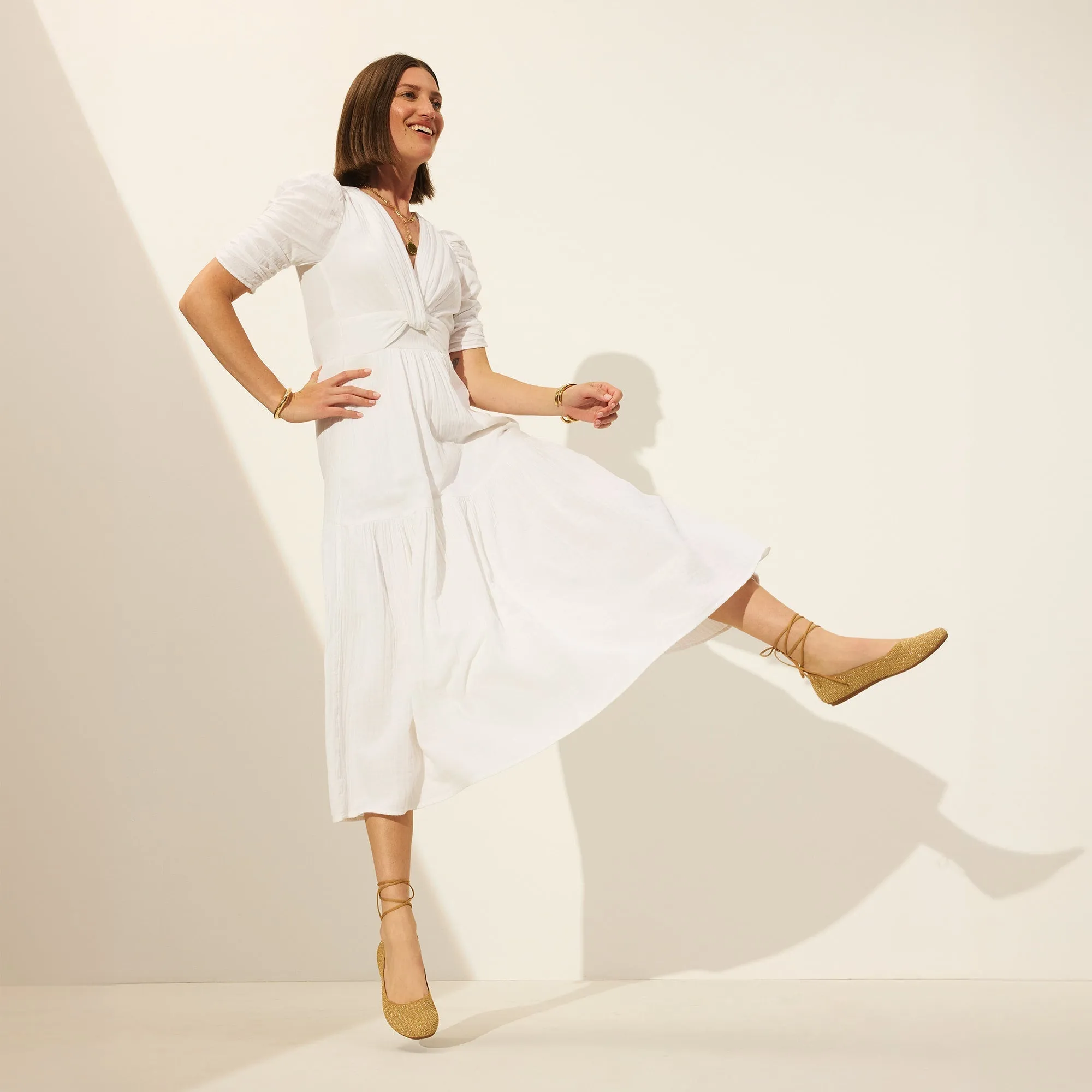 The Square Wrap - Gold Stripe sold by Rothy's product image thumbnail 3