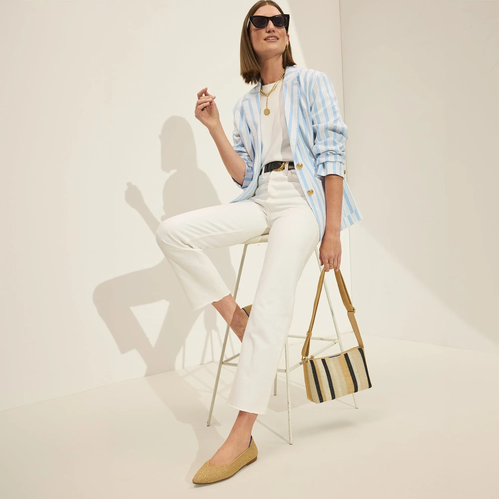 The Casual Crossbody - Coco Stripe sold by Rothy's product image thumbnail 4