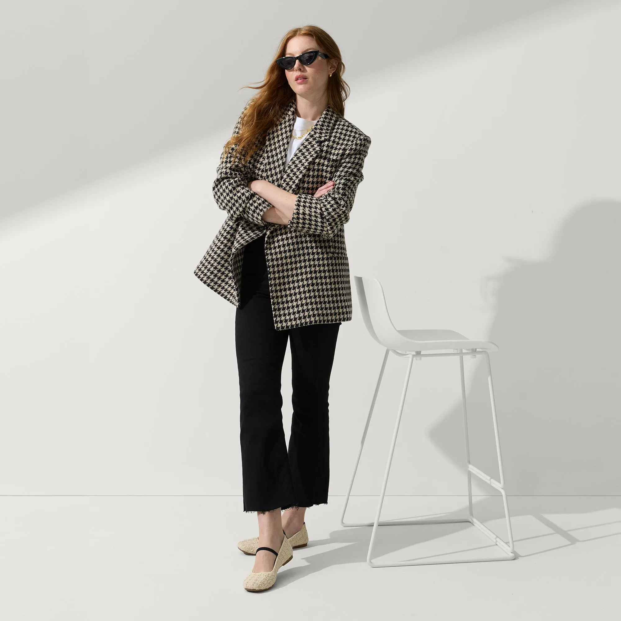 The Max Square Mary Jane - Pearl Bouclé sold by Rothy's product image thumbnail 4