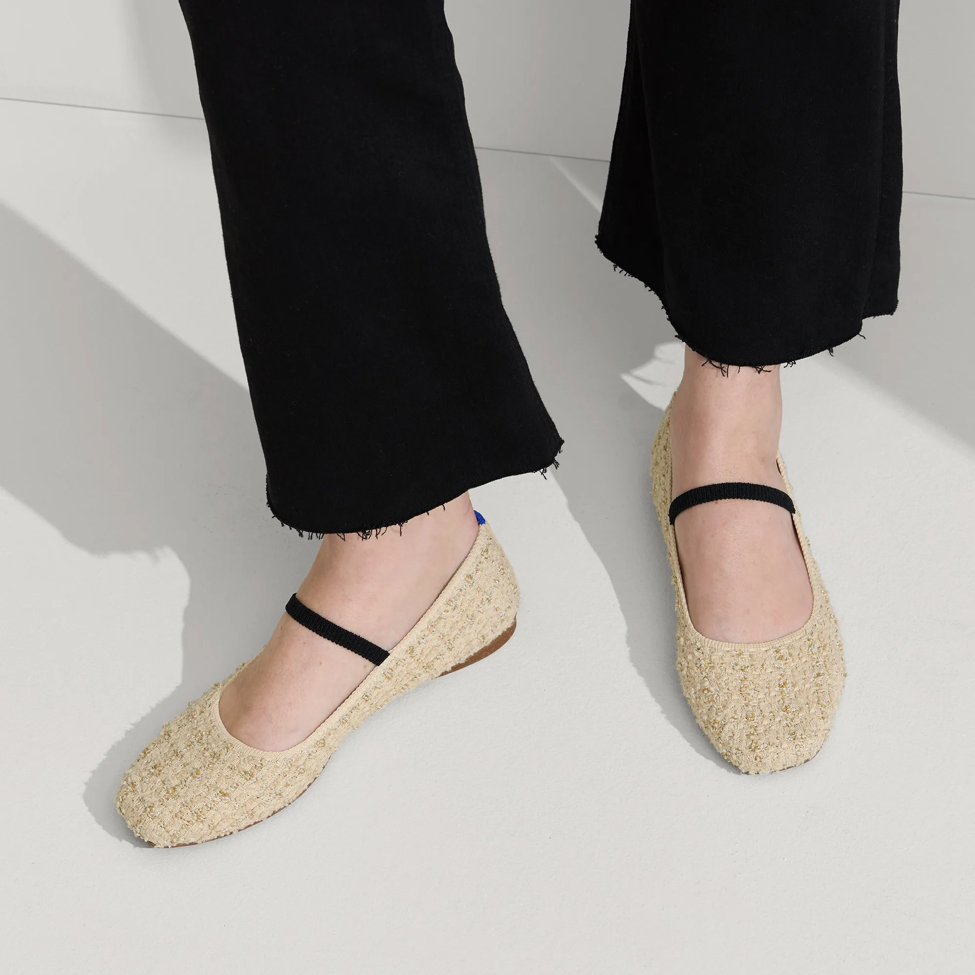 The Max Square Mary Jane - Pearl Bouclé sold by Rothy's product image thumbnail 3