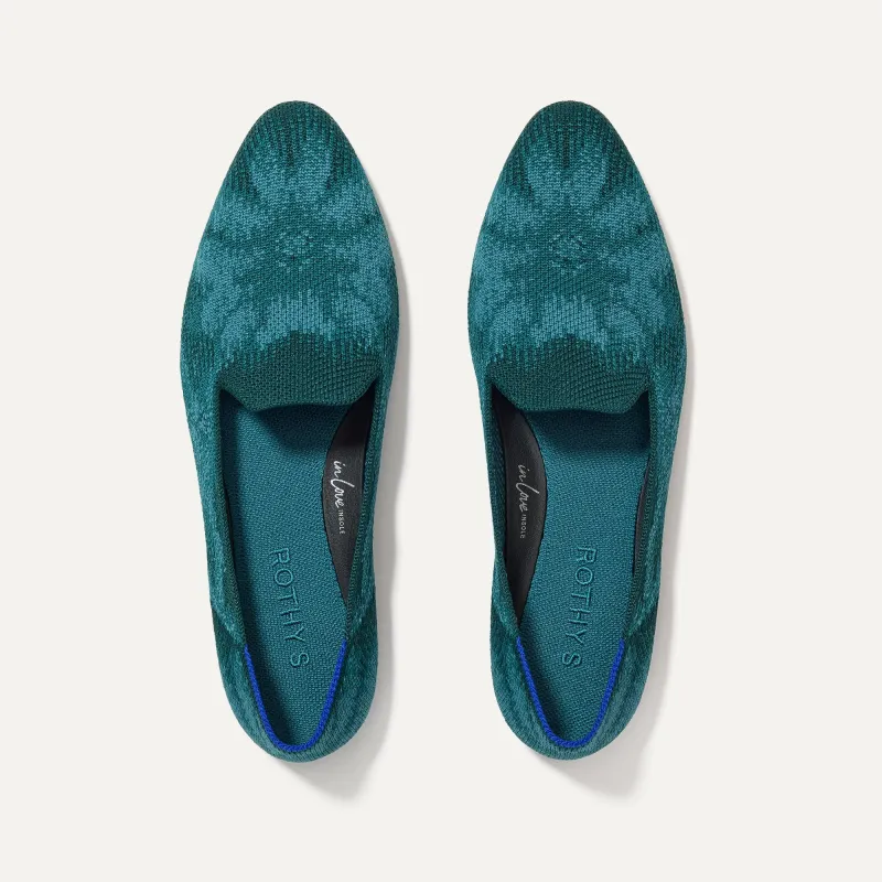 The Almond Loafer - Dark Jade sold by Rothy's