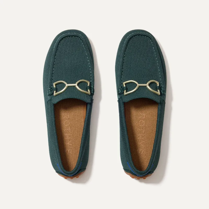 The Double Bit Driver - Dark Evergreen sold by Rothy's