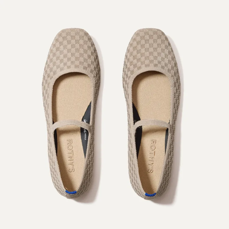 The Max Square Mary Jane - Frappe Basketweave sold by Rothy's