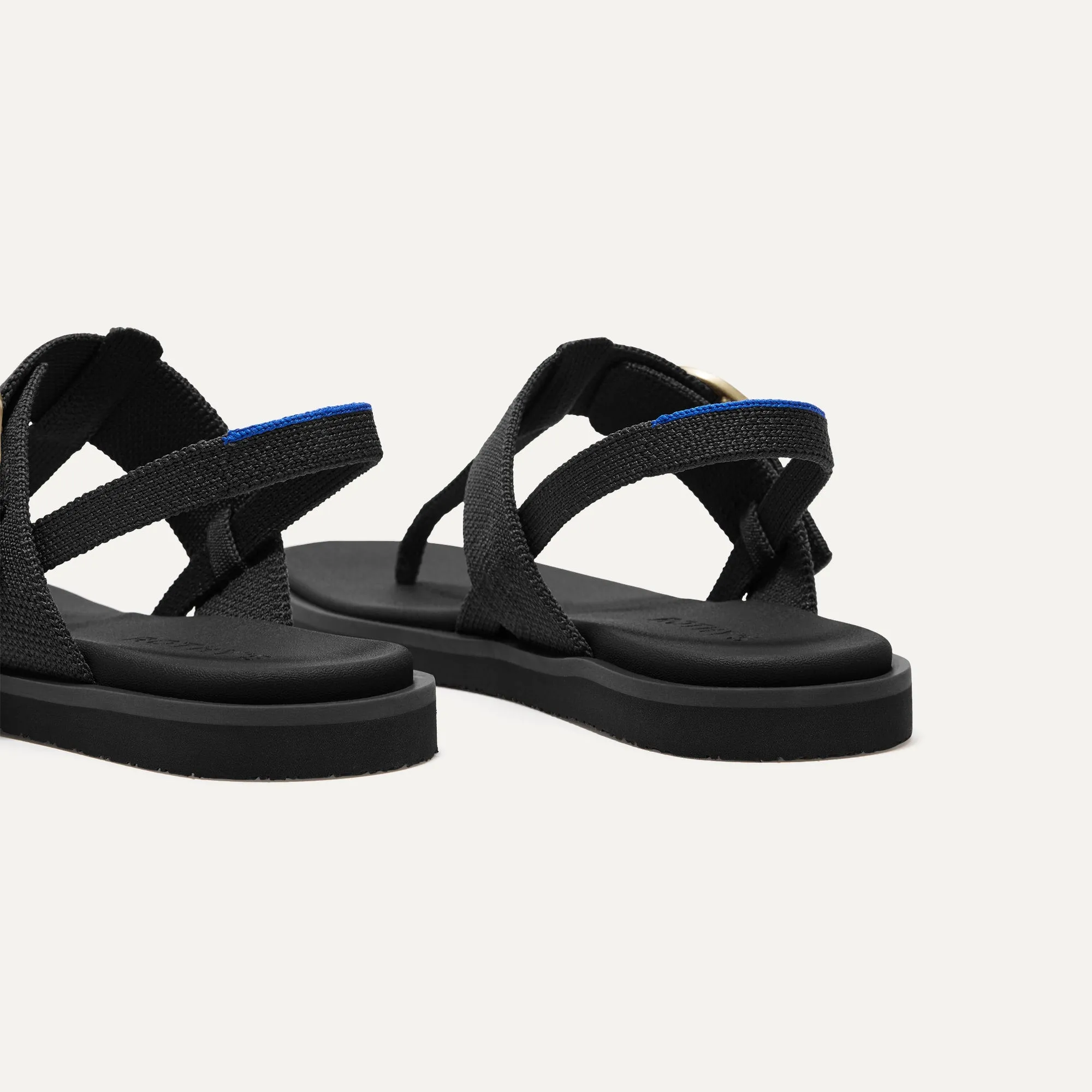 The T–Strap Sandal - Black sold by Rothy's product image thumbnail 4