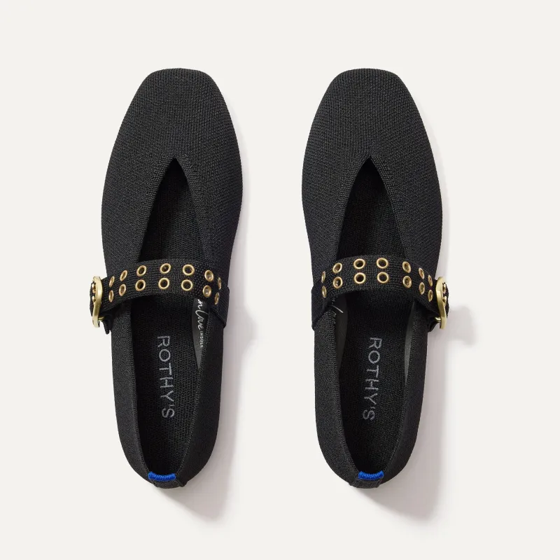 The Max Buckle Mary Jane - Black sold by Rothy's