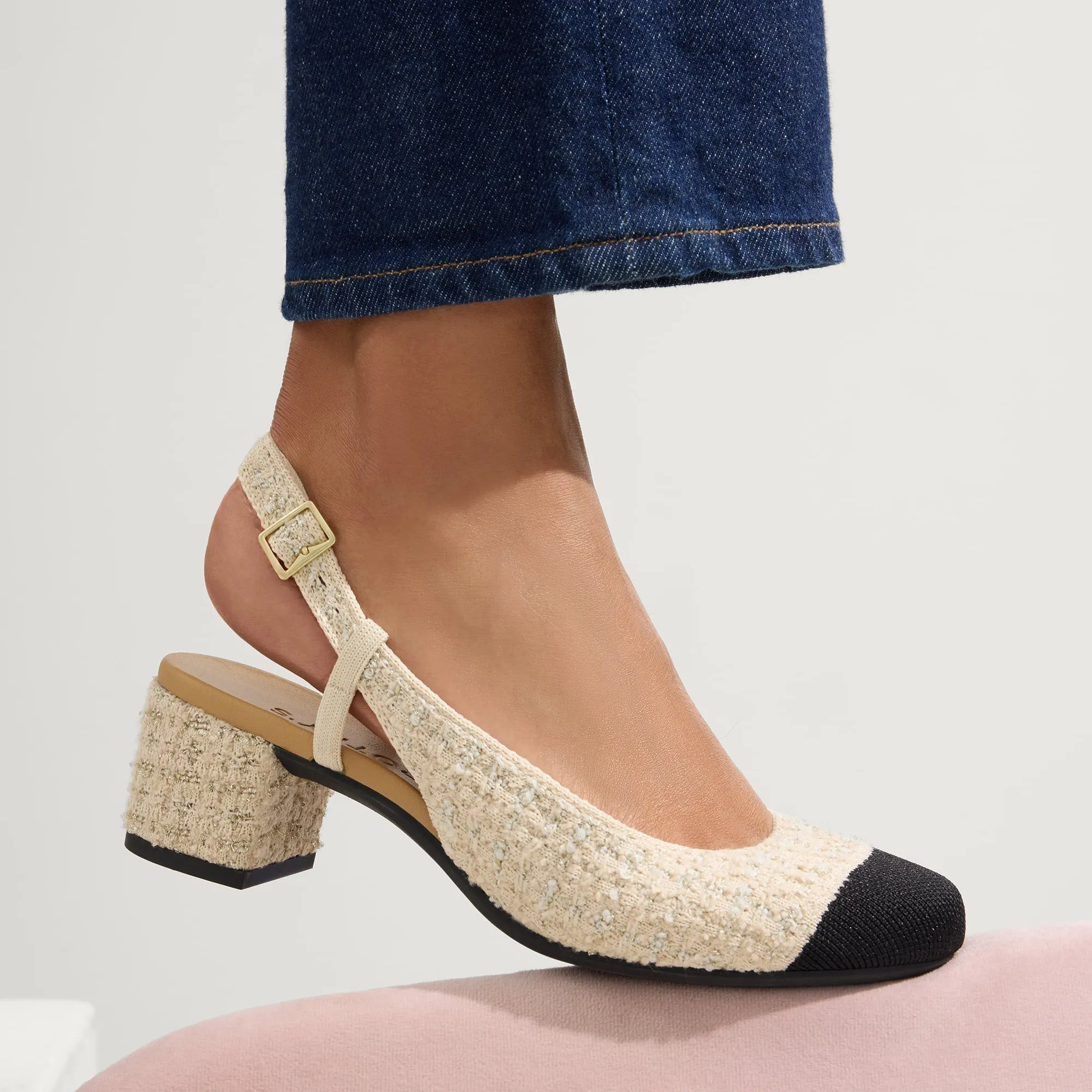 The Heel Ballet Slingback - Pearl Tweed sold by Rothy's product image thumbnail 2