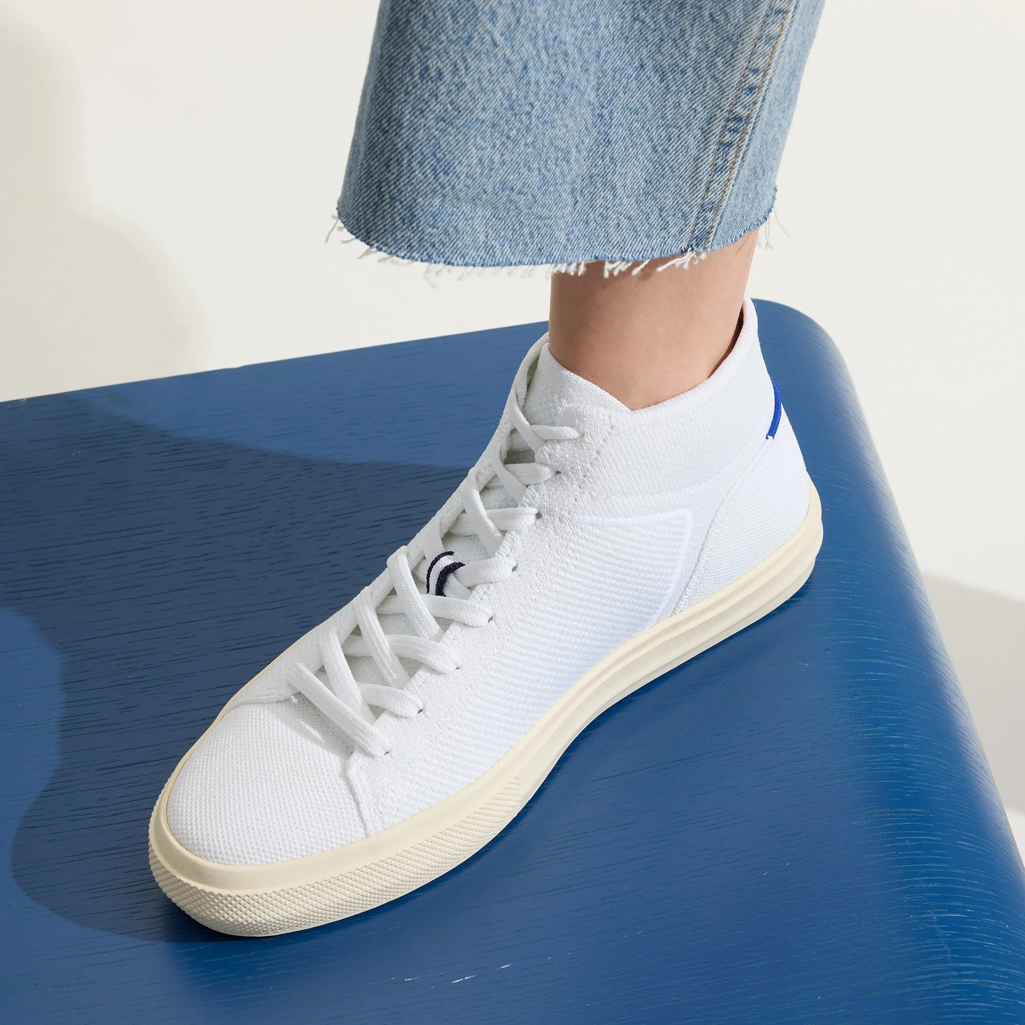 The Women's High Top Sneaker - Bright White sold by Rothy's product image thumbnail 2