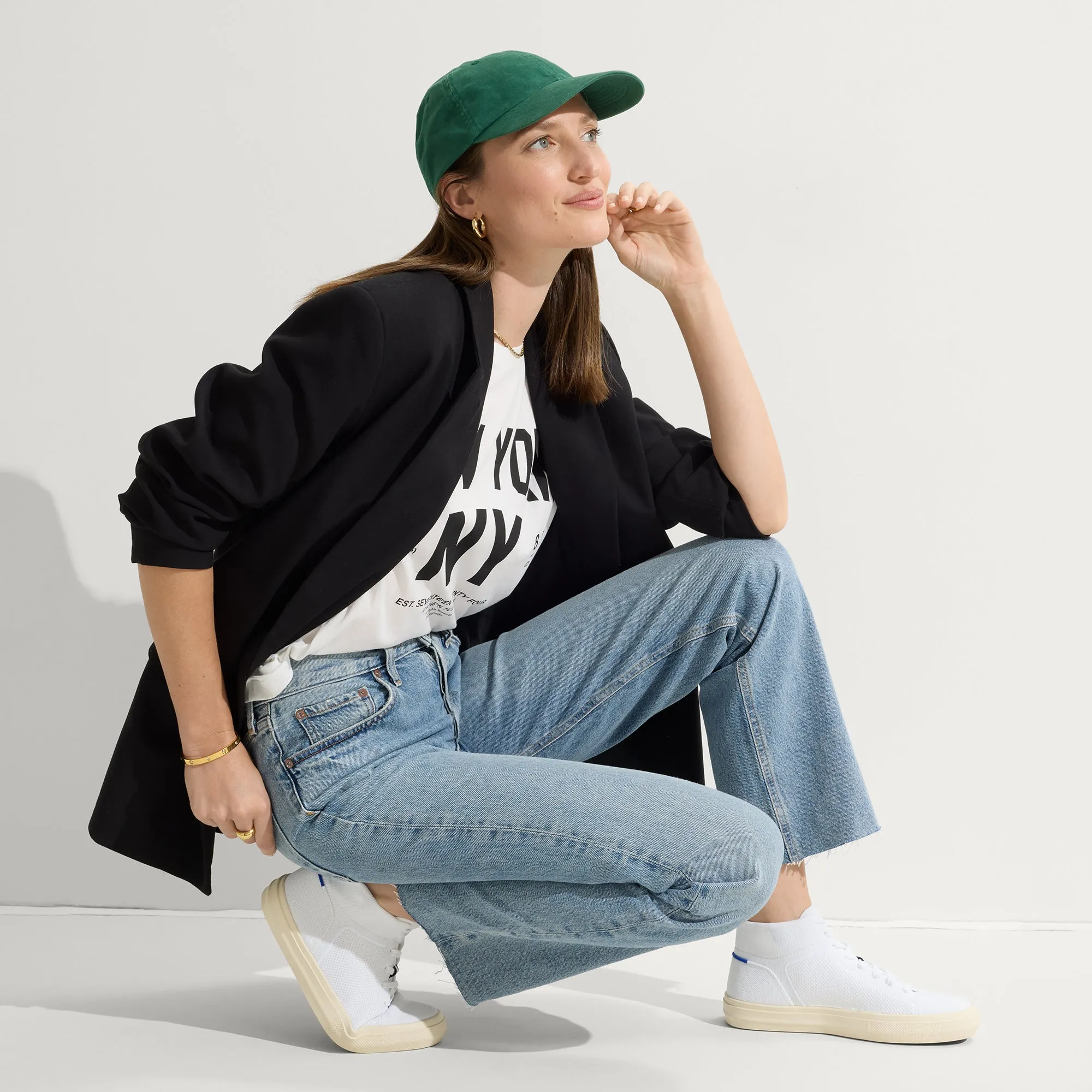 The Women's High Top Sneaker - Bright White sold by Rothy's product image thumbnail 3