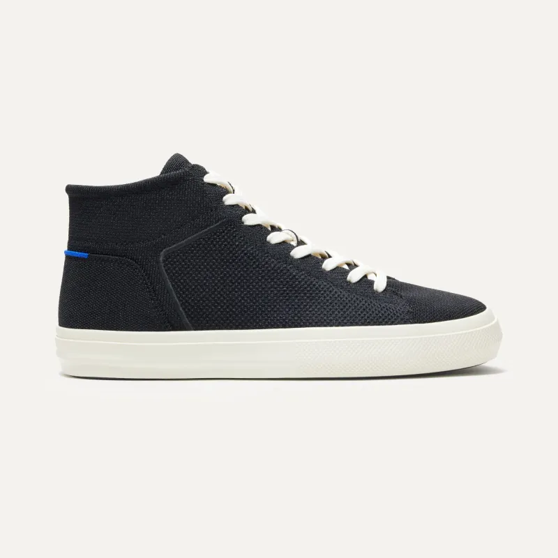 The Women's High Top Sneaker - Black sold by Rothy's