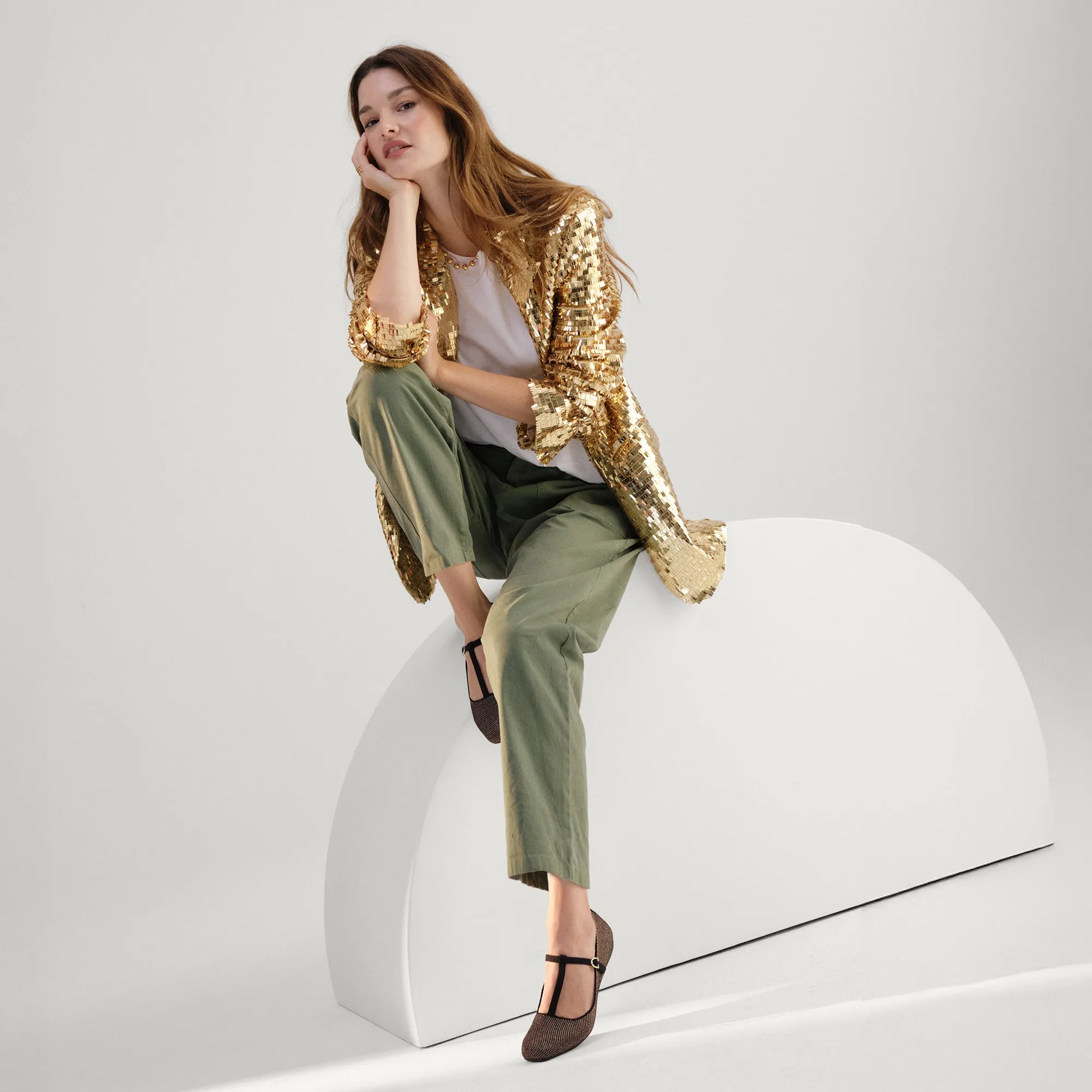 The T–Strap Mary Jane - Bronzite sold by Rothy's product image thumbnail 3