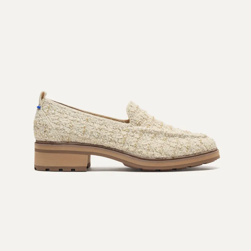 The Lug Loafer - Snowcap Bouclé sold by Rothy's