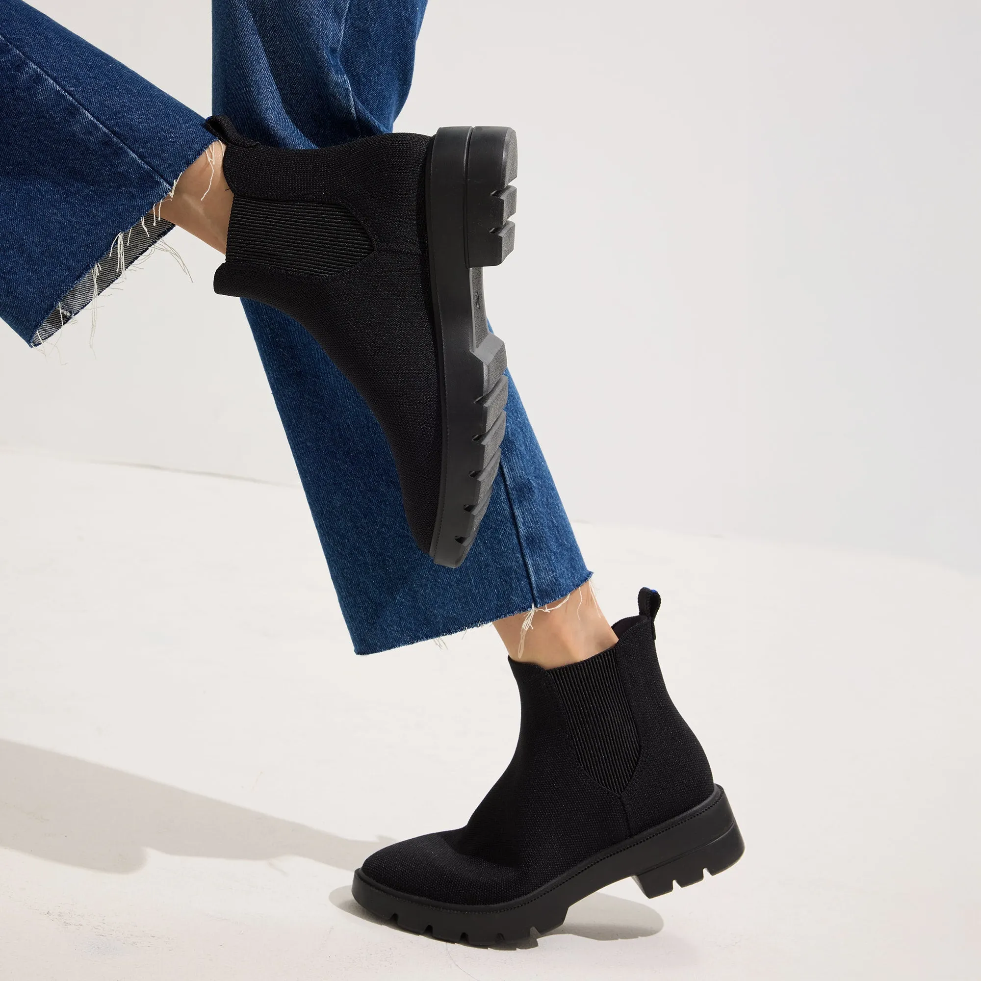 The Puddle Skipper Boot - Black sold by Rothy's product image thumbnail 2