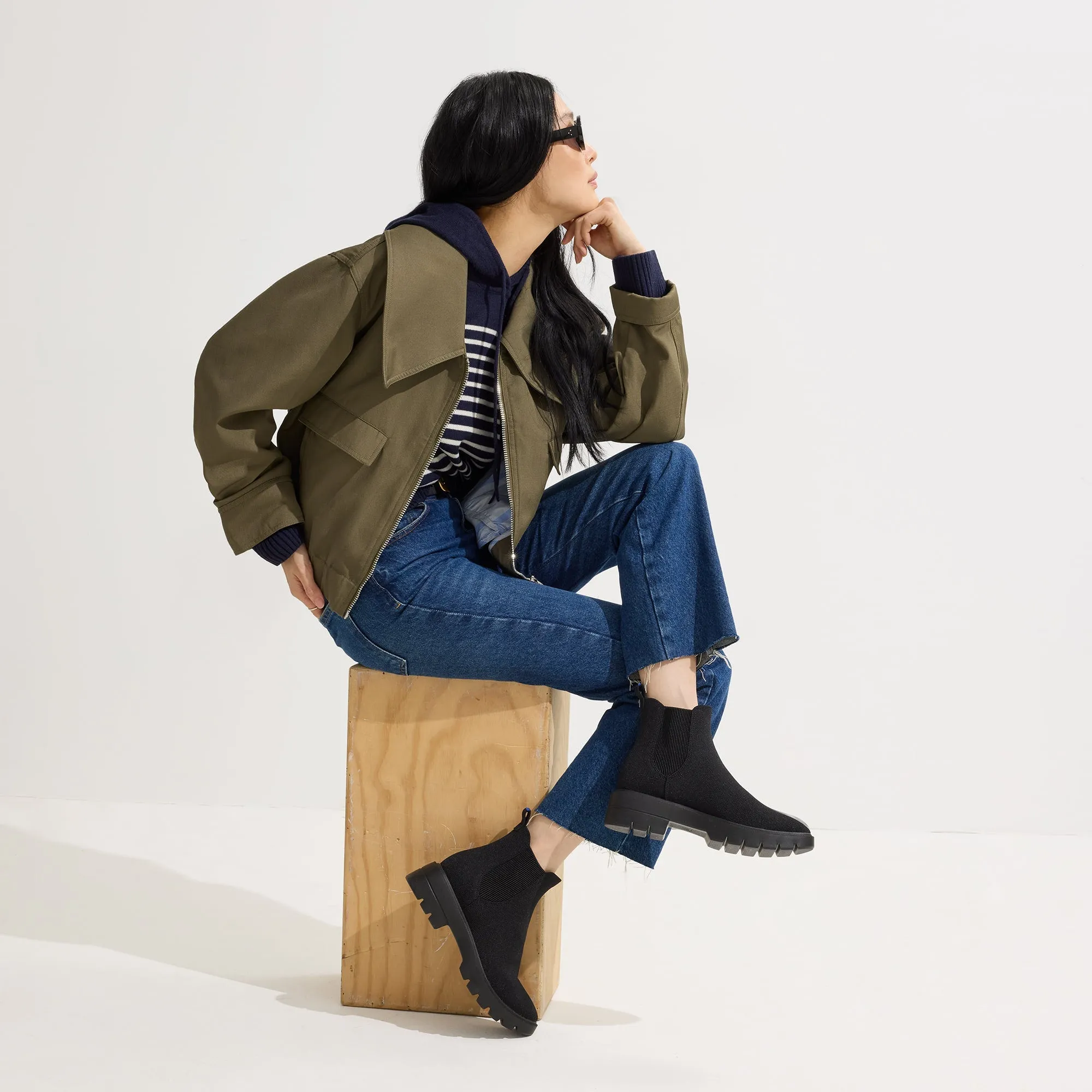 The Puddle Skipper Boot - Black sold by Rothy's product image thumbnail 3