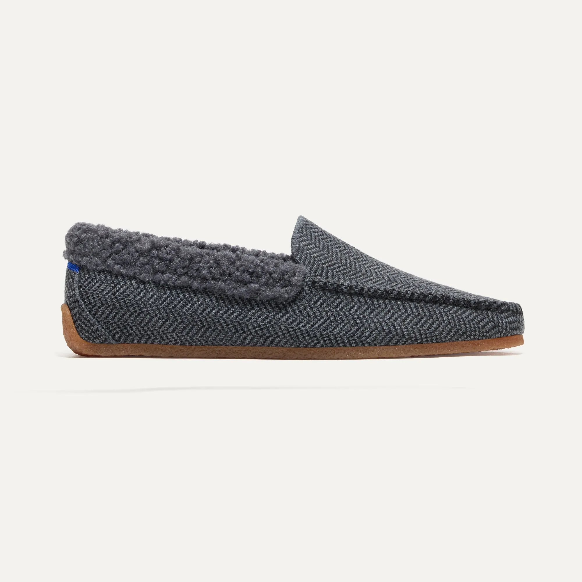 The Men's Slipper - Charcoal Herringbone sold by Rothy's