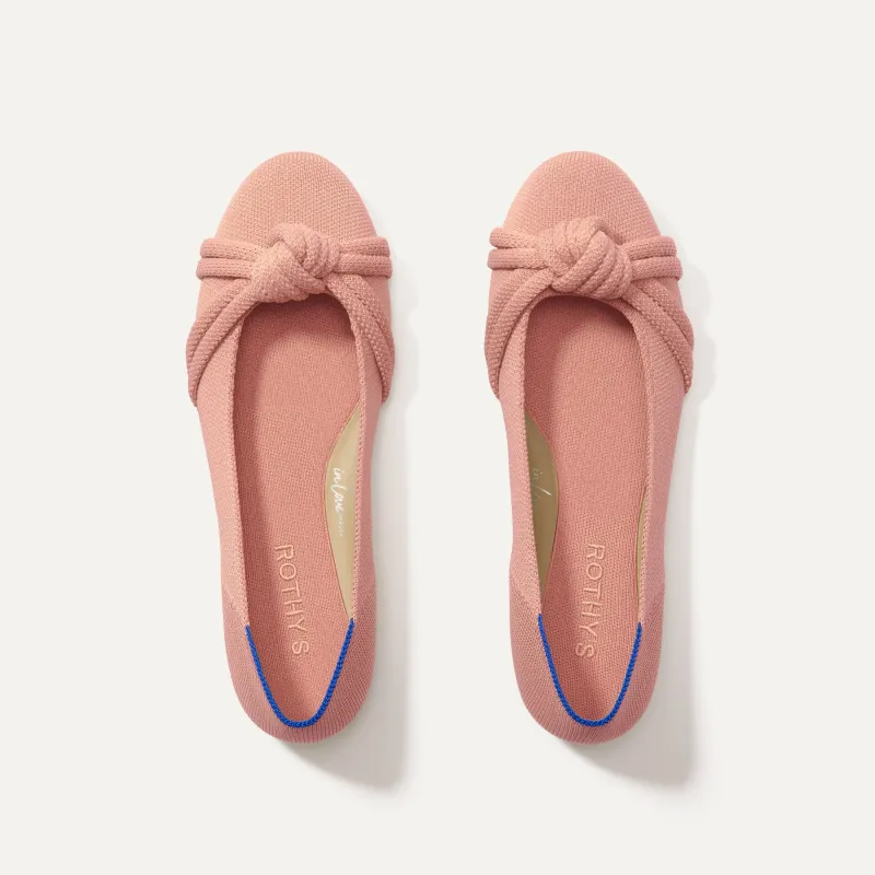 The Knot Ballet Flat - Peony sold by Rothy's