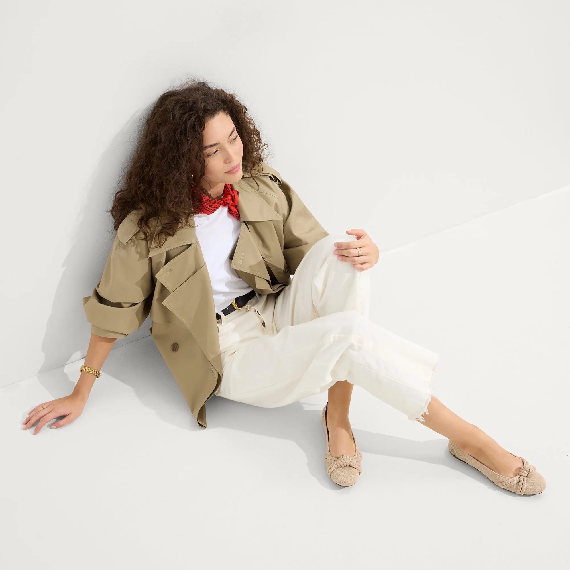 The Knot Ballet Flat - Ecru sold by Rothy's product image thumbnail 4