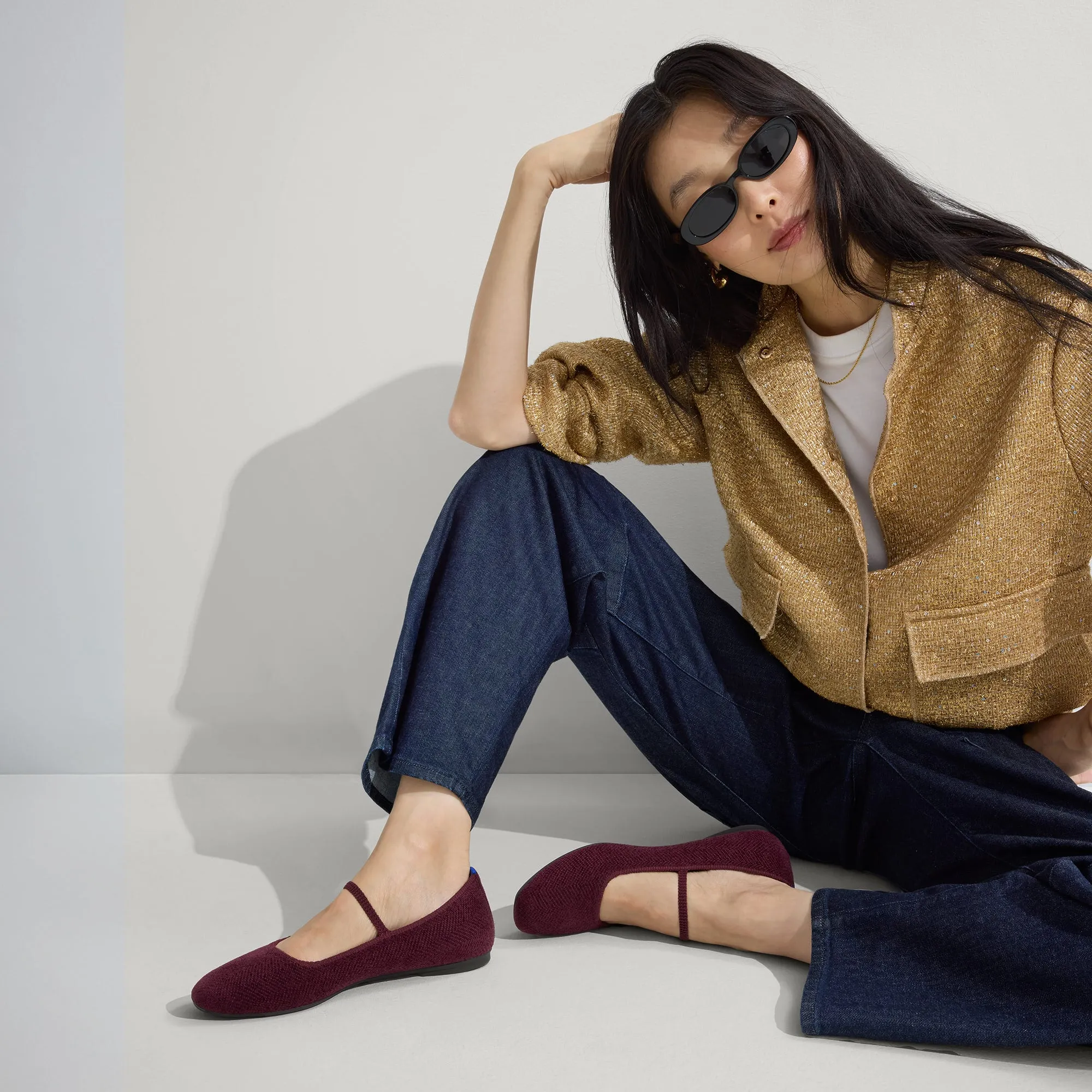 The ReVelvet™ Max Square Mary Jane - ReVelvet™ Syrah sold by Rothy's product image thumbnail 4