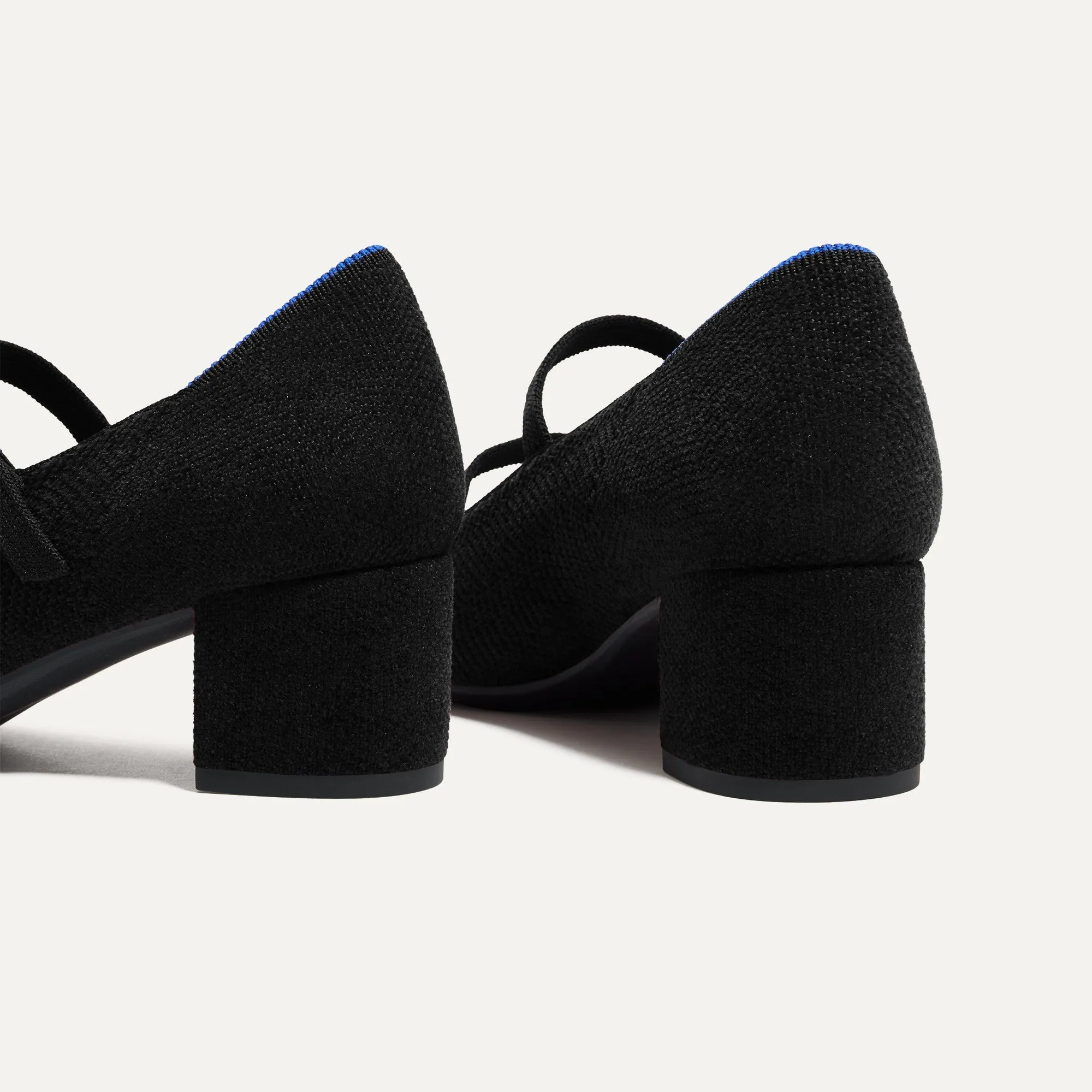 The ReVelvet™ Double Buckle Mary Jane Heel - ReVelvet™ Black sold by Rothy's product image thumbnail 5