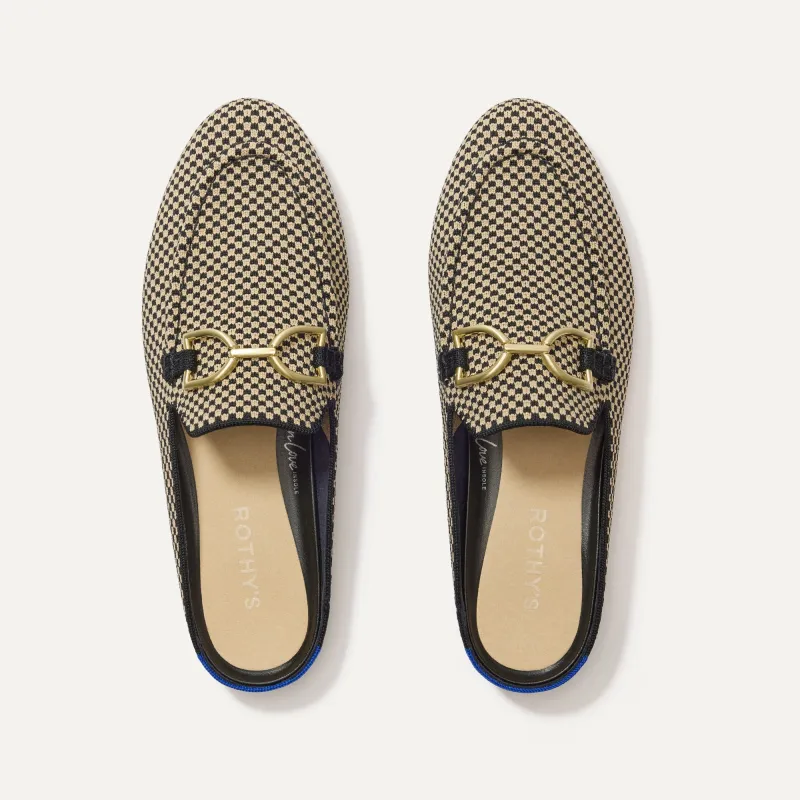 The Double Bit Loafer Mule - Classic Micro Check sold by Rothy's