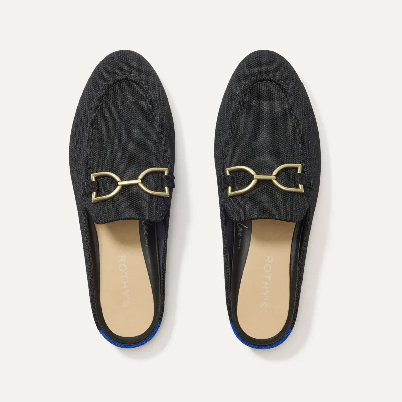 The Double Bit Loafer Mule - Black sold by Rothy's