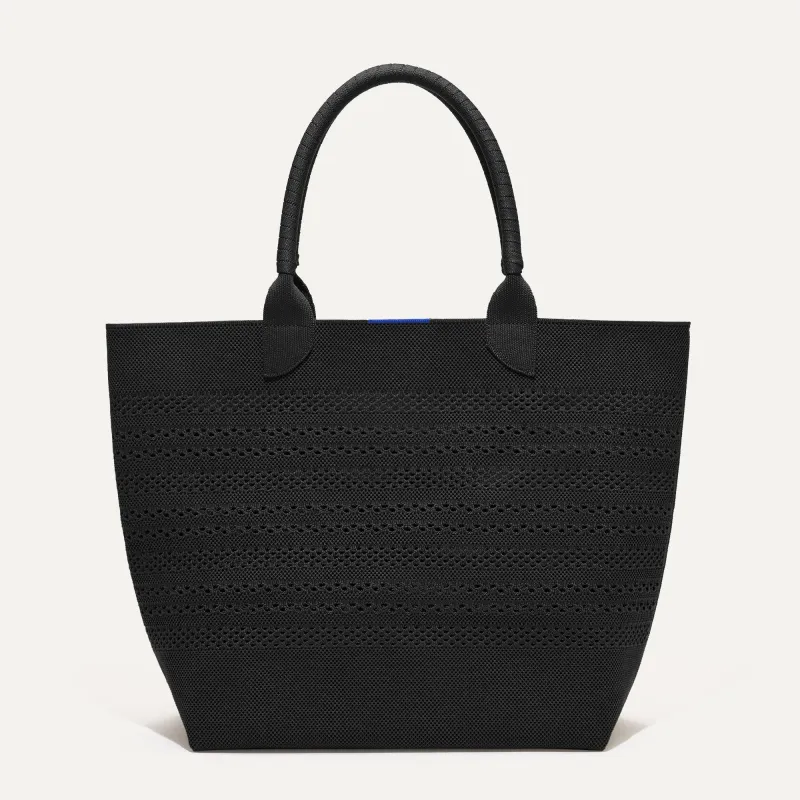 The Lightweight Tote - Black Crochet sold by Rothy's