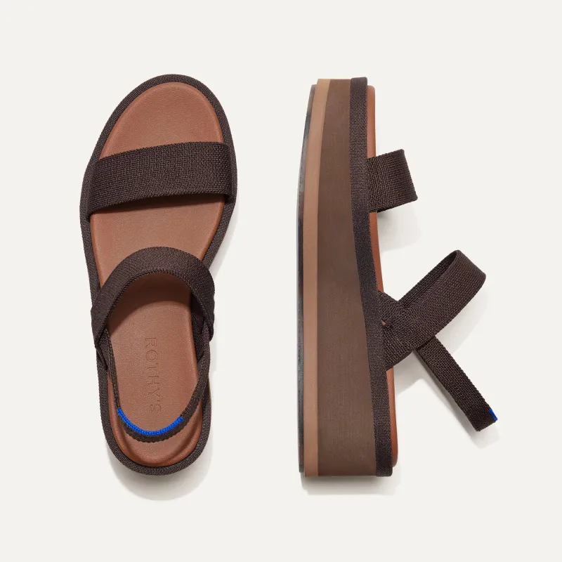 The Lightweight Wedge Sandal - Cardamom sold by Rothy's