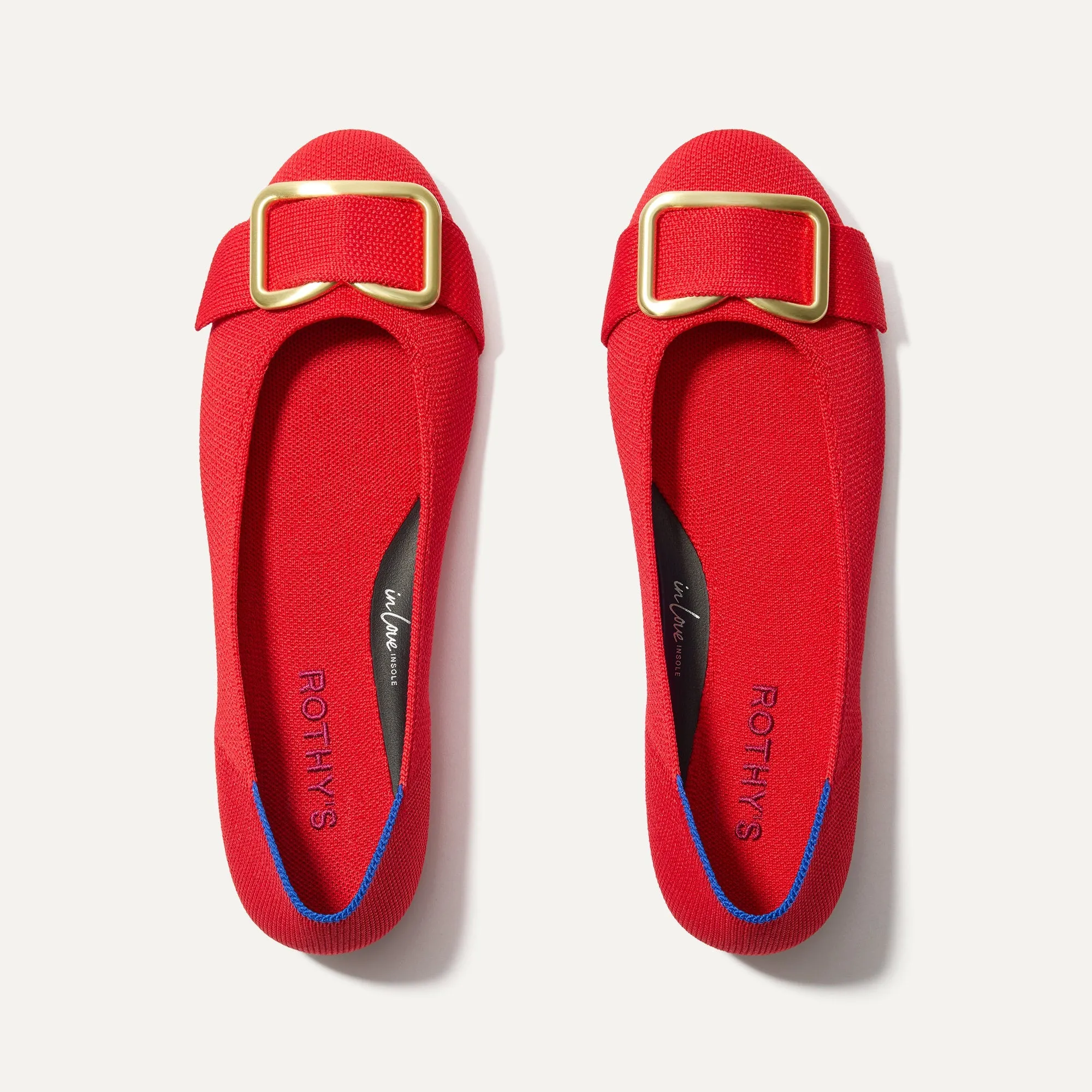 The Emblem Ballet Flat - Cardinal sold by Rothy's