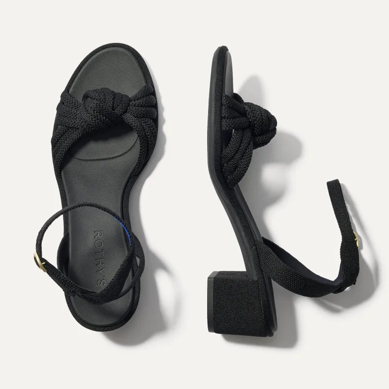 The Knot Sandal - Black sold by Rothy's