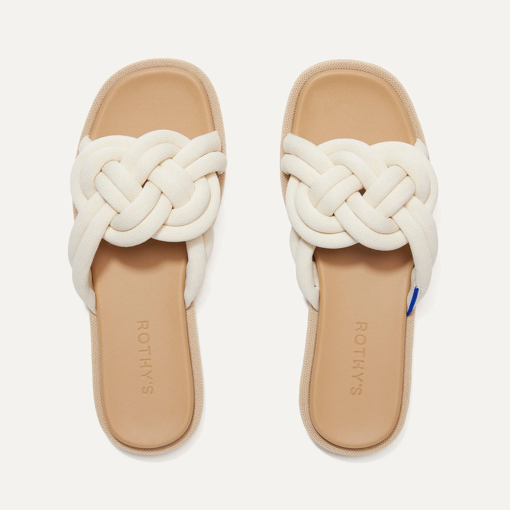 The Summer Sandal - White Sand sold by Rothy's
