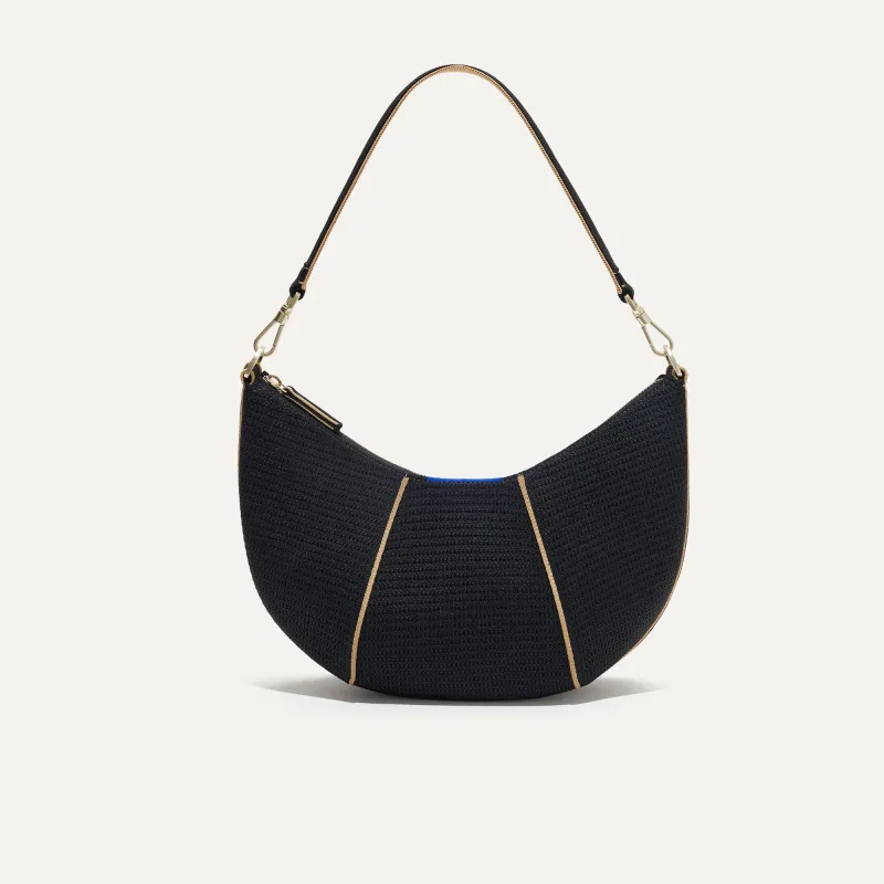 The Crescent Bag - Black made by Rothy's