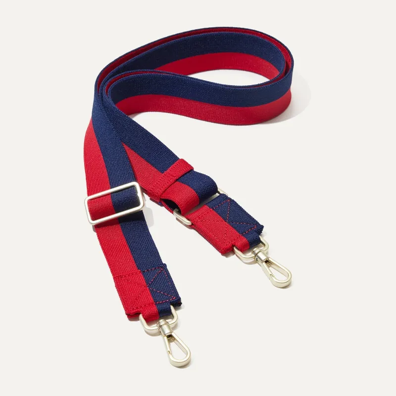The Crossbody Strap - Navy and Red sold by Rothy's