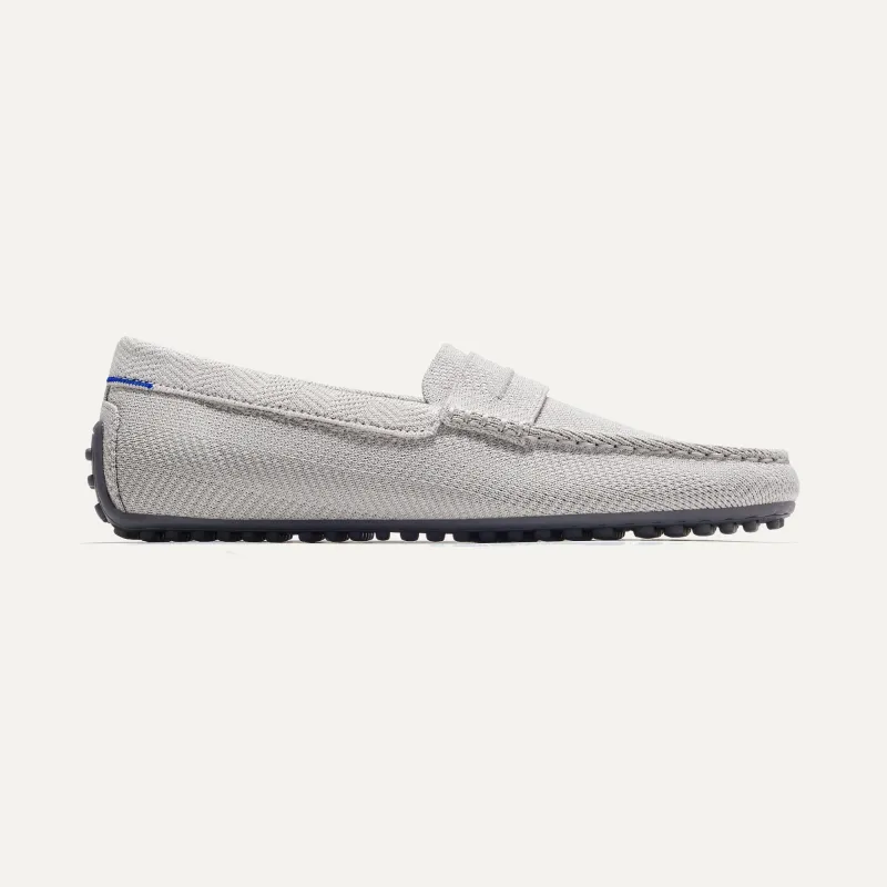 The Driving Loafer - Light Grey Herringbone sold by Rothy's