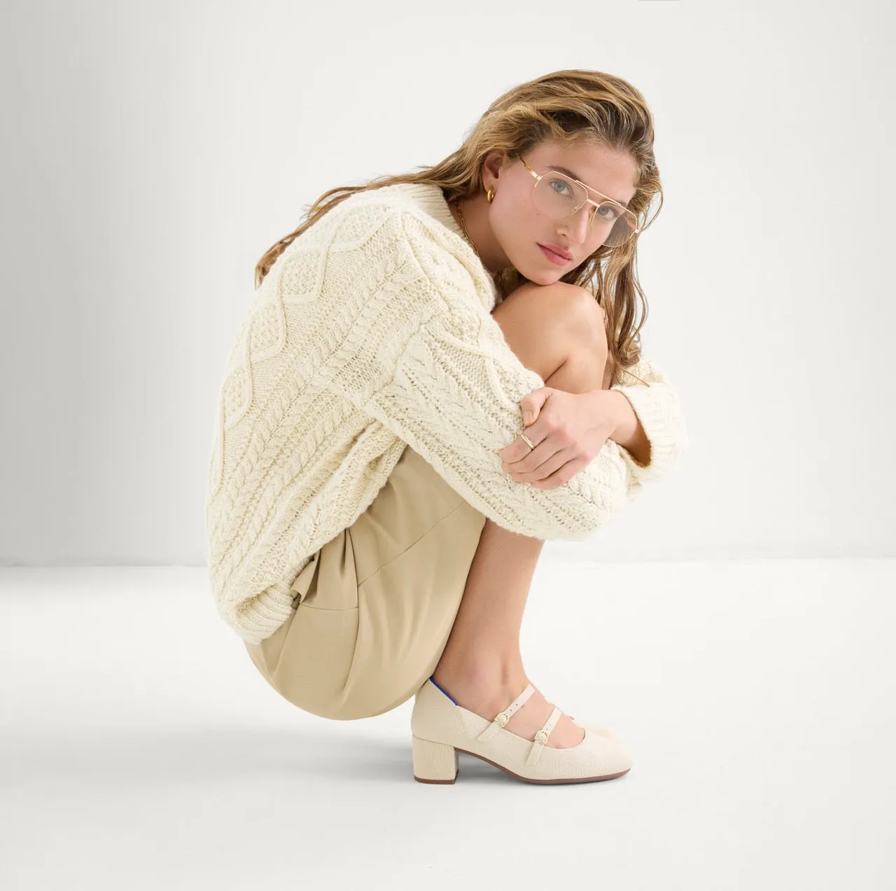 The Double Buckle Mary Jane Heel - Conch sold by Rothy's product image thumbnail 3