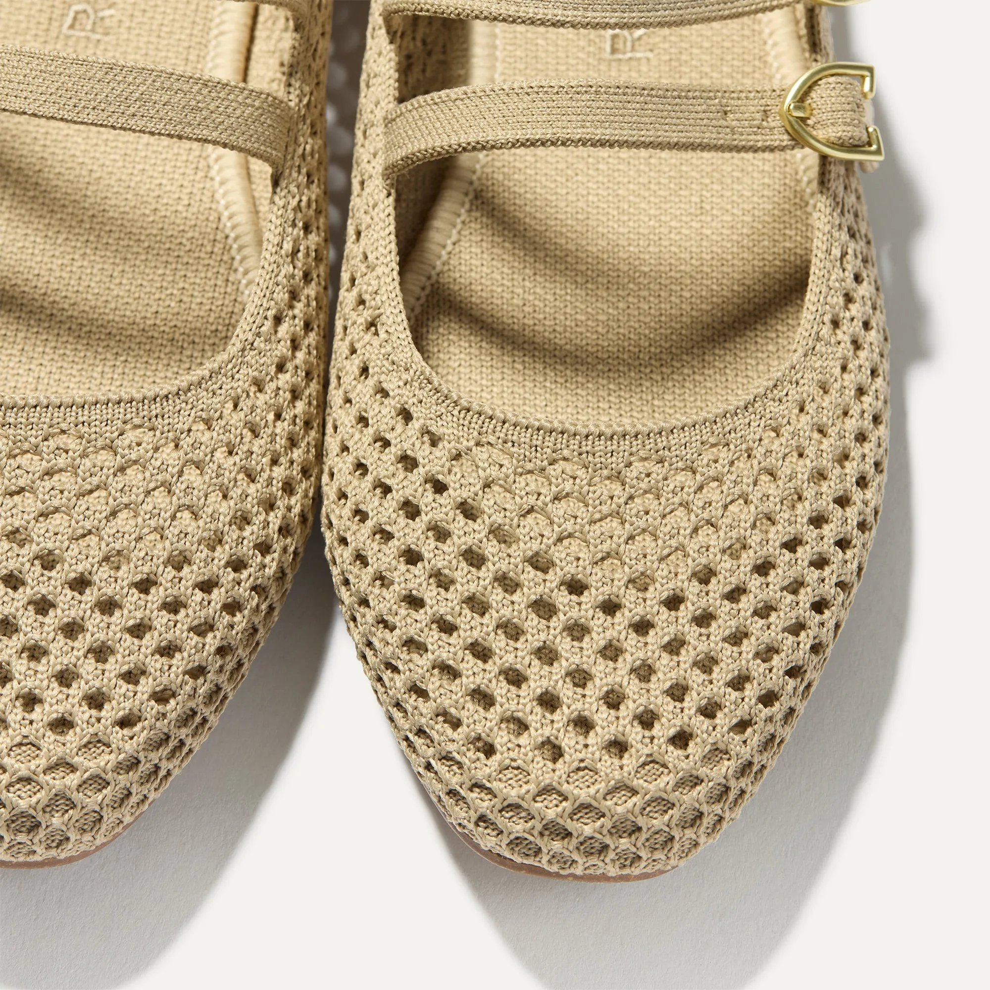 The Double Buckle Mary Jane - Dune Mesh sold by Rothy's product image thumbnail 2