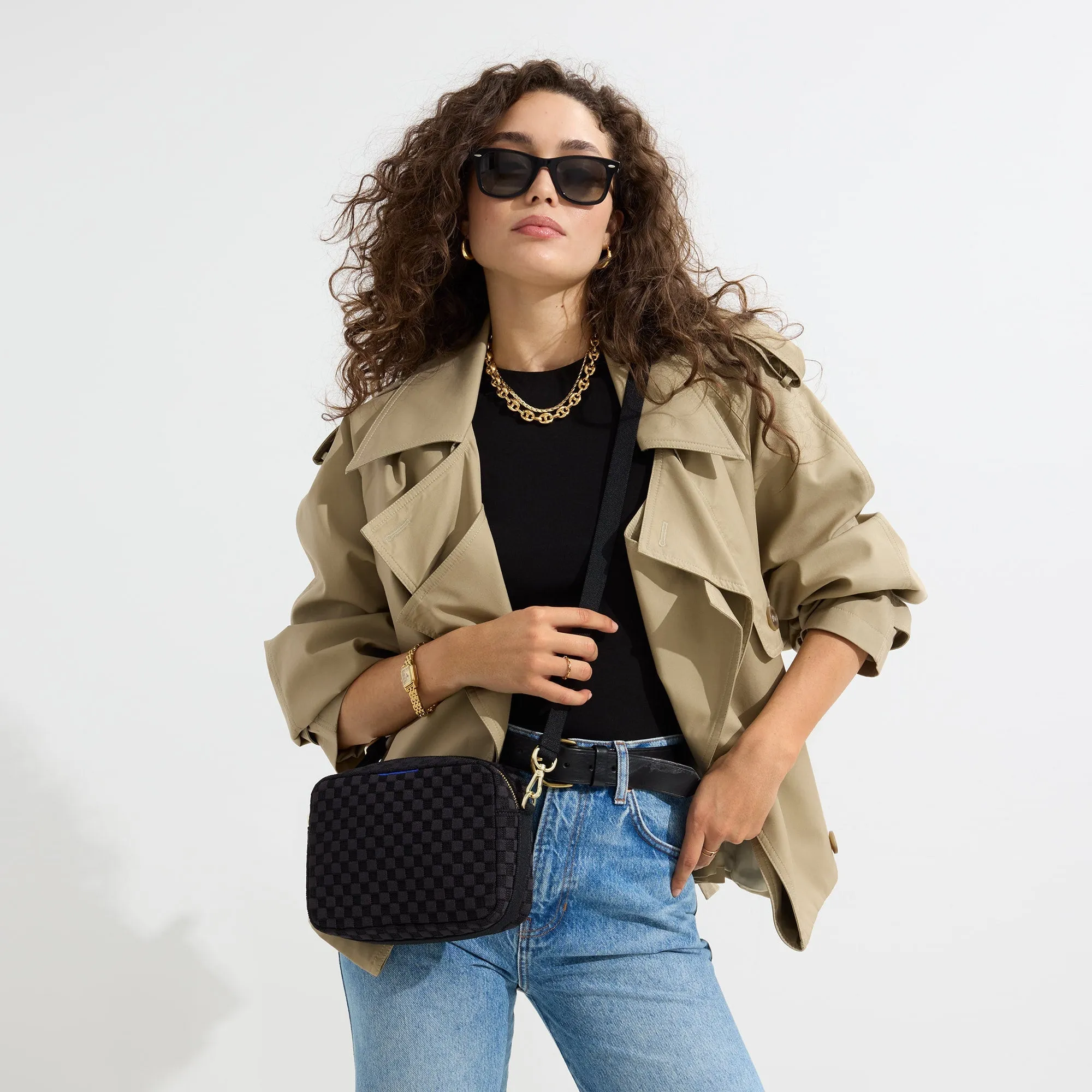 The Crossbody Camera Bag - Black Sand sold by Rothy's product image thumbnail 3