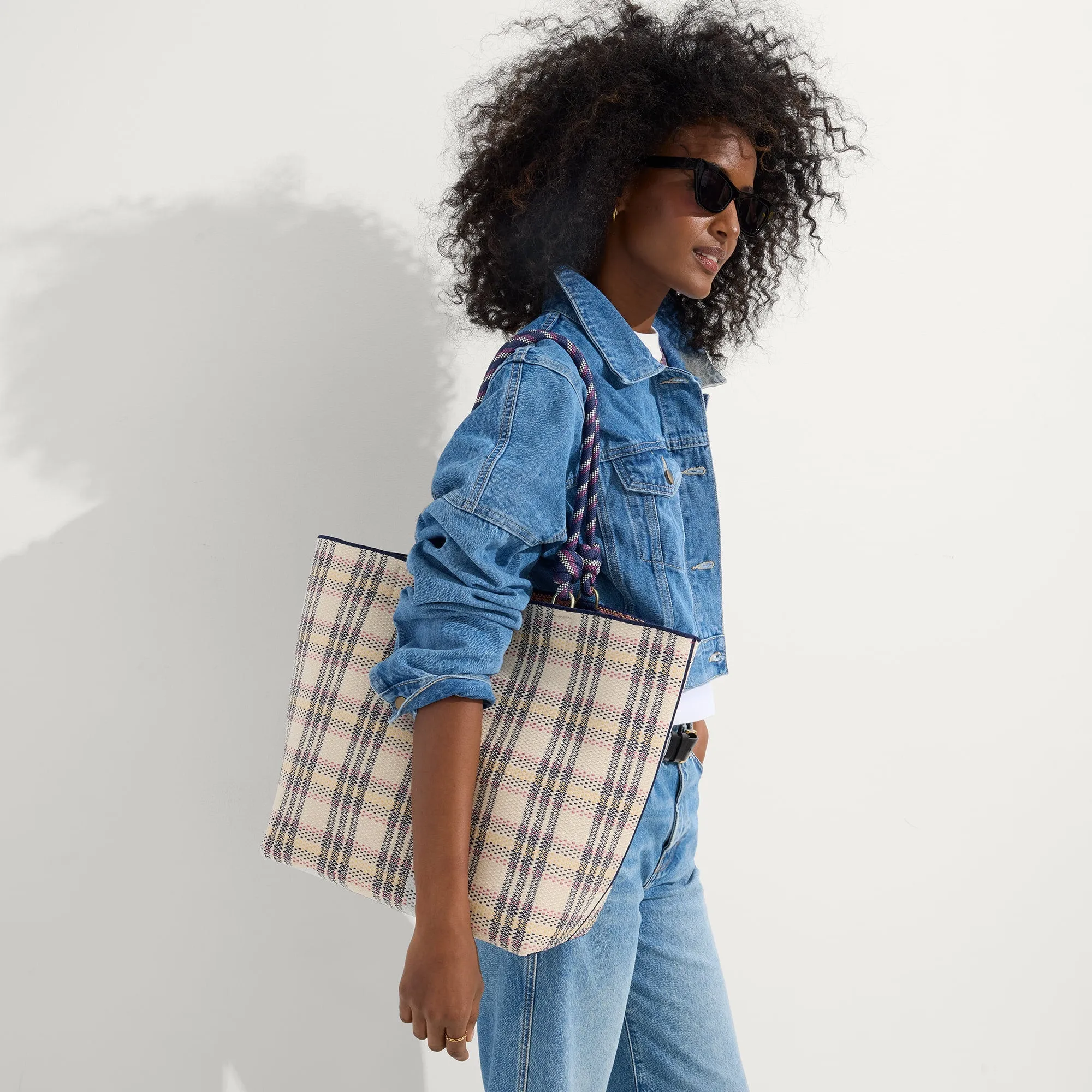 The Lightweight Tote - Spring Plaid sold by Rothy's product image thumbnail 3