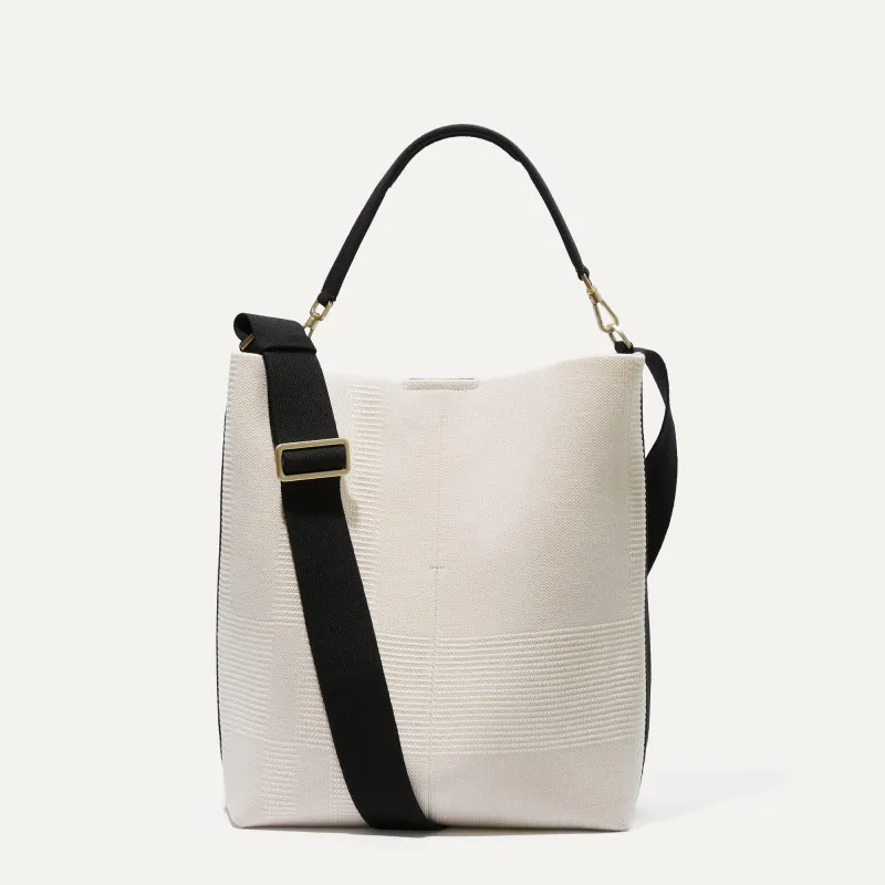 The Bucket Bag - Pearl White made by Rothy's