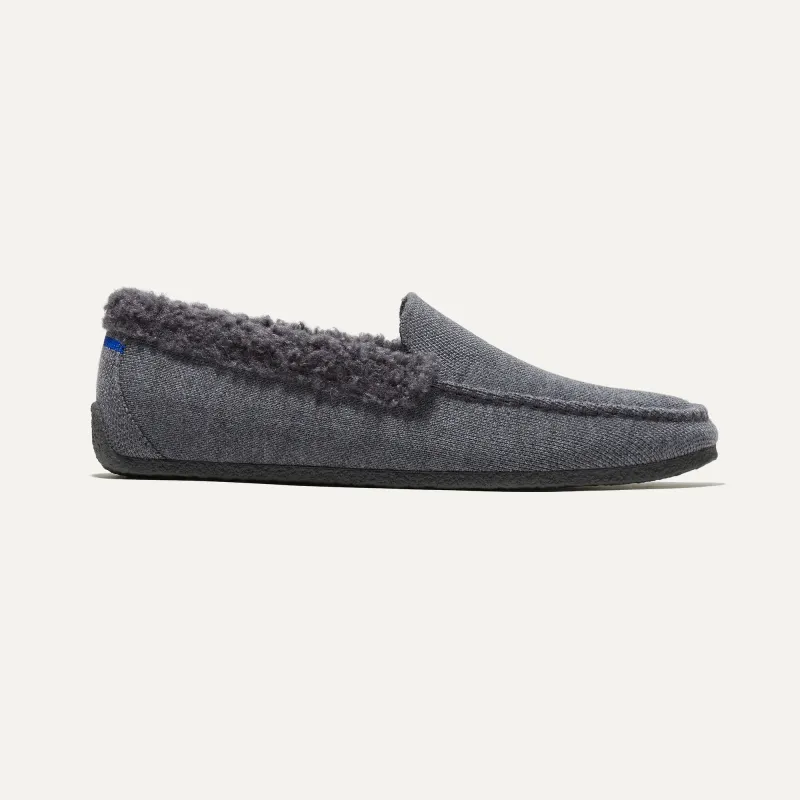 The Men's Slipper - Mountain Grey sold by Rothy's