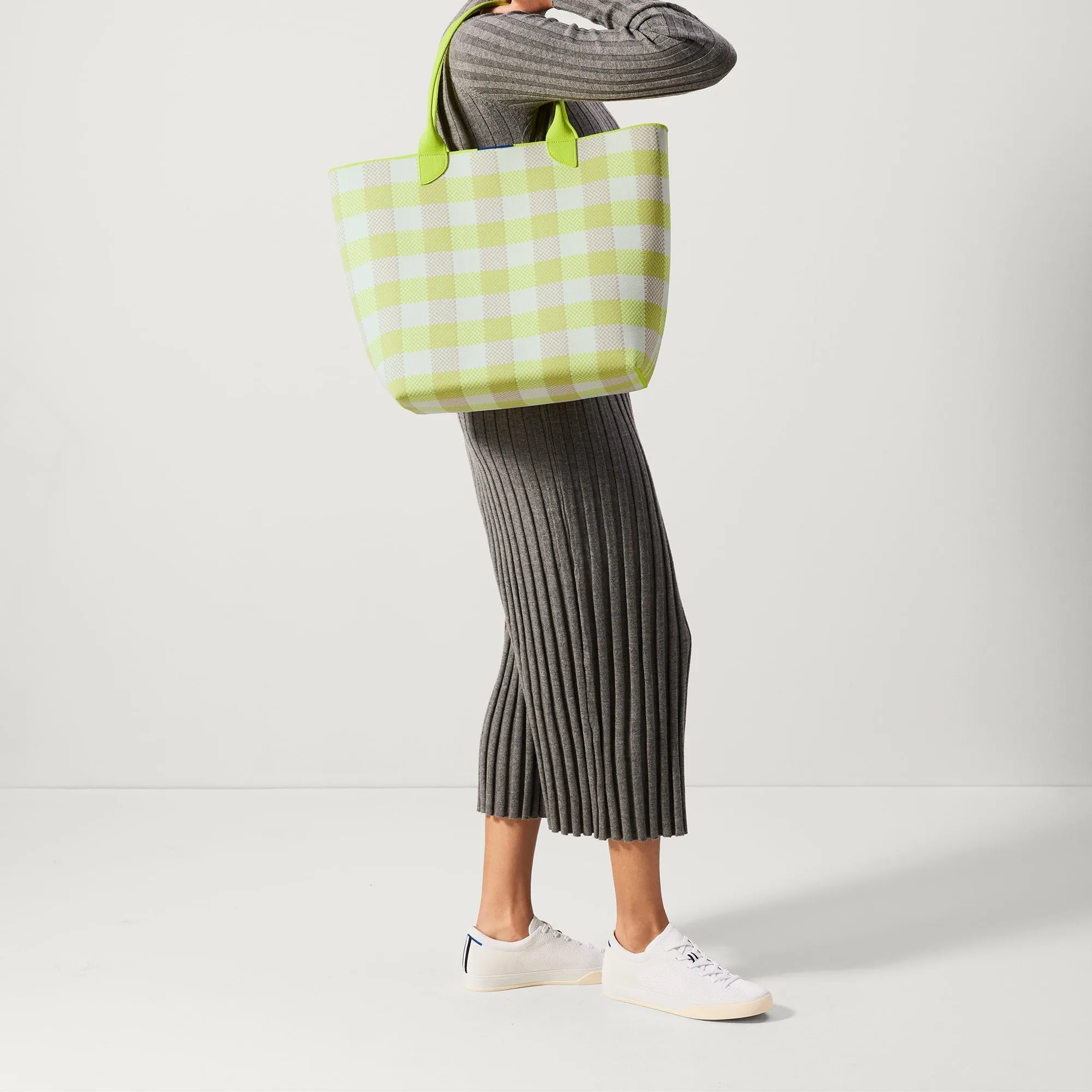 The Lightweight Tote - Citrus Gingham sold by Rothy's product image thumbnail 3